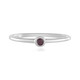 Zilveren ring met een I2 paarse diamant
