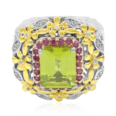 Zilveren ring met een peridoot (Dallas Prince Designs)