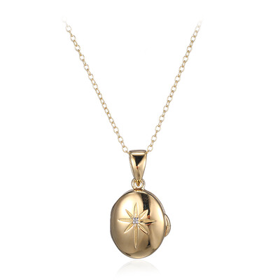 Zilveren halsketting met een I3 (I) Diamant
