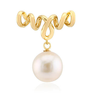 Zilveren hanger met een Witte zoetwater kweekparel (MONOSONO COLLECTION)