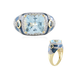 Zilveren ring met een hemel-blauwe topaas (Adela Silber)