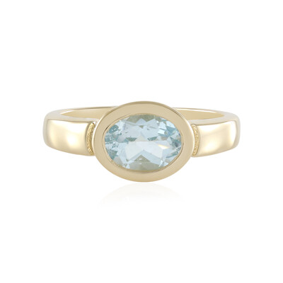 Zilveren ring met een hemel-blauwe topaas