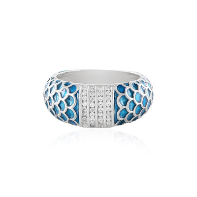 Zilveren ring met zirkonen