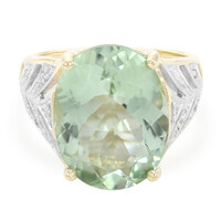 Gouden ring met een Rio Grande groene amethist