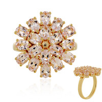 Zilveren ring met morganieten