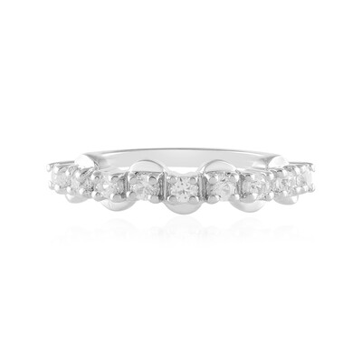 Zilveren ring met zirkonen