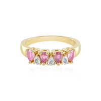 Zilveren ring met Madagaskar Roze Saffieren