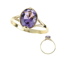 Gouden ring met een amethist