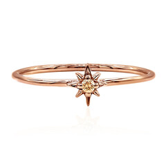 Gouden ring met een SI1 Argyle Rose De France Diamant