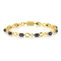 Zilveren armband met blauwe ster saffieren
