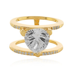 Zilveren ring met een witte kwarts