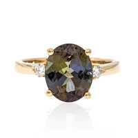 Gouden ring met een Onverhitte Tanzaniet (CIRARI)