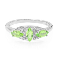 Zilveren ring met Merelani Granaten