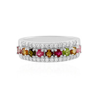 Zilveren ring met toermalijnen