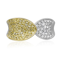 Gouden ring met gele S12 diamanten (CIRARI)