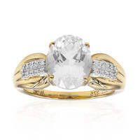 Gouden ring met een Herkimer Kwarts (Amanda Adkins)