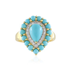 Zilveren ring met een Sleeping Beauty Turkoois (Faszination Türkis)