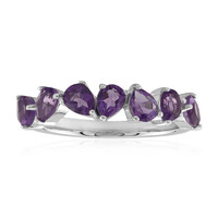 Zilveren ring met amethisten