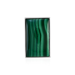 Zilveren hanger met een Malachiet