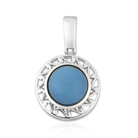 Zilveren hanger met een blauwe opaal