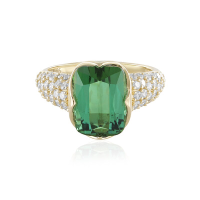 Gouden ring met een Braziliaanse Toermalijn  (de Melo)