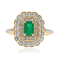 Gouden ring met een Zambia-smaragd