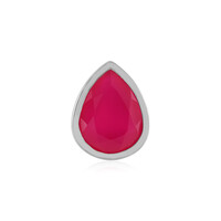 Zilveren hanger met een framboos chalcedoon