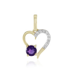 Gouden hanger met een amethist