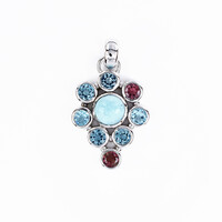 Zilveren hanger met een larimar