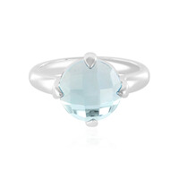 Zilveren ring met een hemel-blauwe topaas
