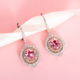 Gouden oorbellen met roze spinelstenen (CIRARI)