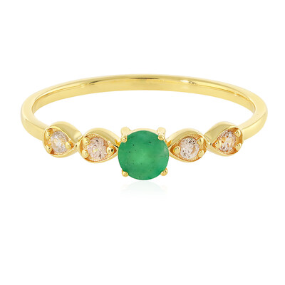 Zilveren ring met een Zambia-smaragd