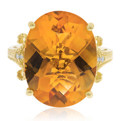 Gouden ring met een citrien