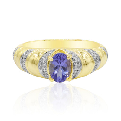 Gouden ring met een tanzaniet (de Melo)