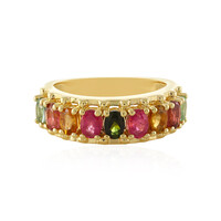 Zilveren ring met toermalijnen