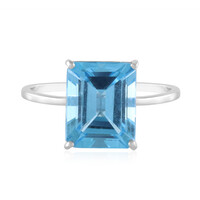 Gouden ring met een Zwitsers-blauwe topaas