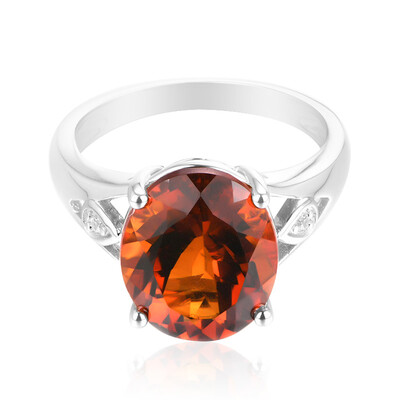 Zilveren ring met een Madeira citrien