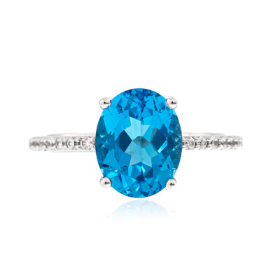 Zilveren ring met een Marambaia-topaas