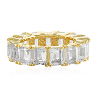 Zilveren ring met witte topaasstenen