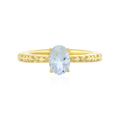 Zilveren ring met een aquamarijn