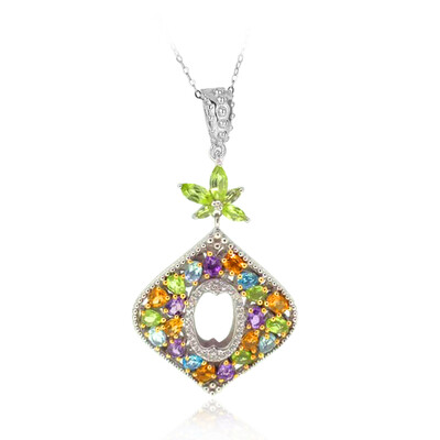 Zilveren halsketting met amethisten (Dallas Prince Designs)