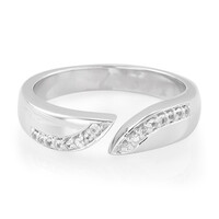 Zilveren ring met witte saffieren