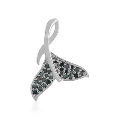 Zilveren hanger met I3 Champagne Diamanten