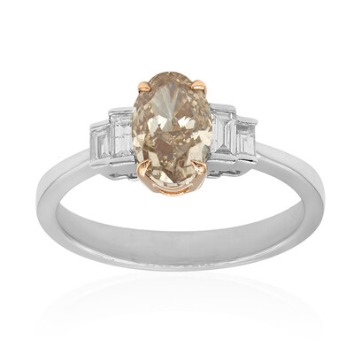 Gouden ring met een SI2 Bruine Diamant (CIRARI)