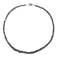 Zilveren halsketting met zwarte diamanten(Adela Silber)