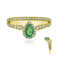 Gouden ring met een AAA Zambia smaragd (CIRARI)