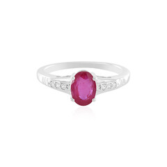 Zilveren ring met een Madagaskar Robijn