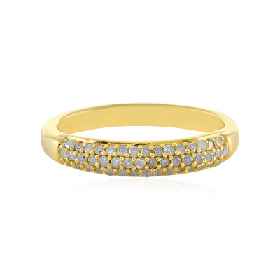 Zilveren ring met I4 (J) Diamanten