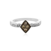 Zilveren ring met I2 Champagne Diamanten