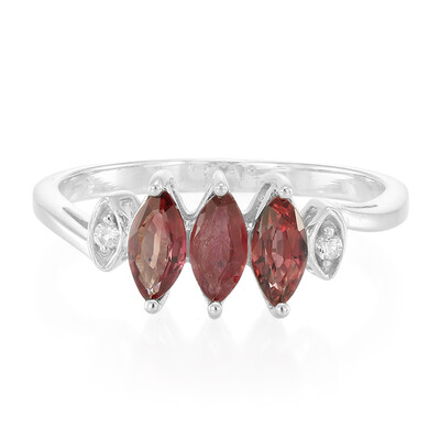 Zilveren ring met Malawi robijnen